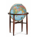 Finley 20" Blue Ocean Illuminated Heirloom Globe w/ Brass Finish Meridian